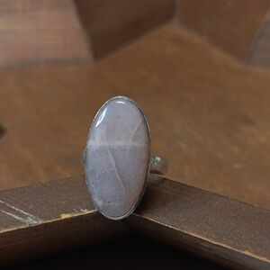 Hand Crafted Oval Lavender Stone Ring - Lavender